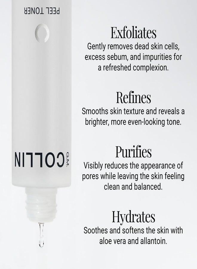 G.M. COLLIN Peel Toner Exfoliant | Daily Leave-On Liquid with AHA BHA PHA | Salicylic Acid Toner for Pores & Smooth Skin | Aloe Vera Soothes & Hydrates - Image 2